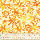 Anthology Be Colourful Breezy Brights Batik Starfish Orange Fabric