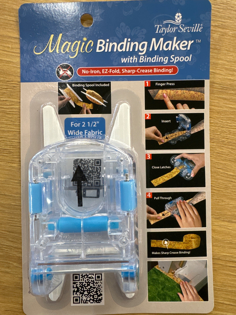 Magic binding maker with binding spool