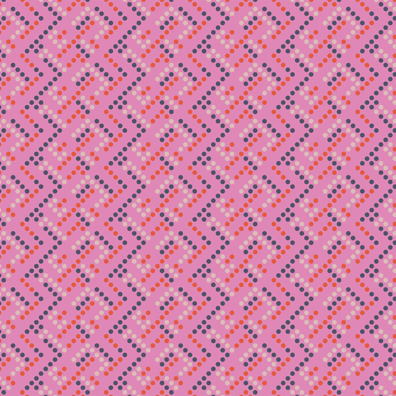 Ghost Town Dotted Geo Pink Fabric