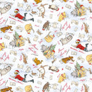 Christmas at Pooh Corner - Dear Santa - Snow - Yardage
