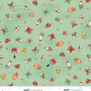 Christmas at Pooh Corner - Piglets - Green - Yardage