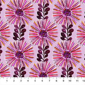 Painted Garden Watercolor Daisy Pink Fabric