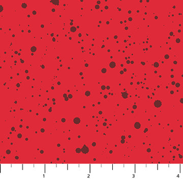 Painted Garden Splatter Red Fabric
