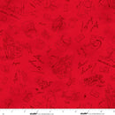 Christmas at Pooh Corner - Dear Santa Mono - Red - Yardage