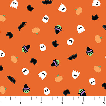 Mr. Bones Sew 91076-56 Orange Fabric