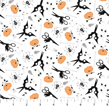 Mr. Bones Sew 91079-10 White Fabric