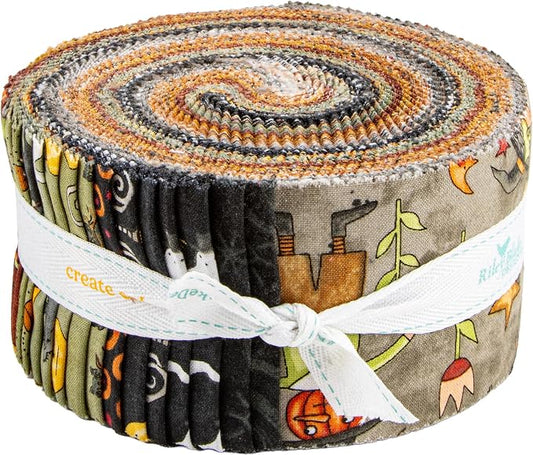 Spooky - 2.5" Strips, 40 pcs - Jelly Roll