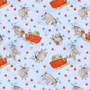 Christmas at Pooh Corner - Reindonkeys - Light Blue - Yardage