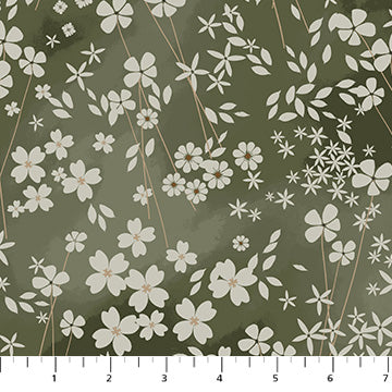 Tranquility Garden Green Fabric