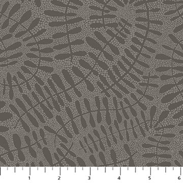 Tranquility Leaves Taupe Fabric