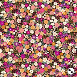 Makower Luxe Mini Floral Pink Fabric