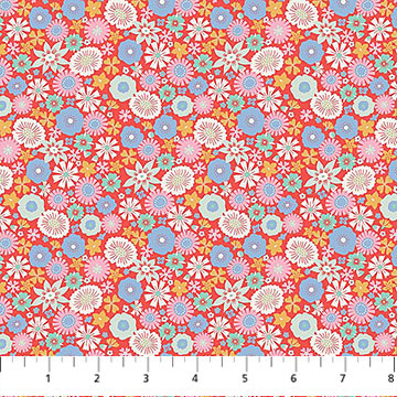 Floral Romance - Briar - Orange - Yardage
