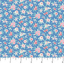 Floral Romance - Japonica - Blue - Yardage