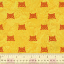 Anthology Novelty - Cat Nap Sleepy Eyes Sunlight Batik Yellow Fabric