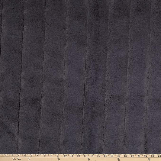 Luxe Cuddle Mink Charcoal Yardage