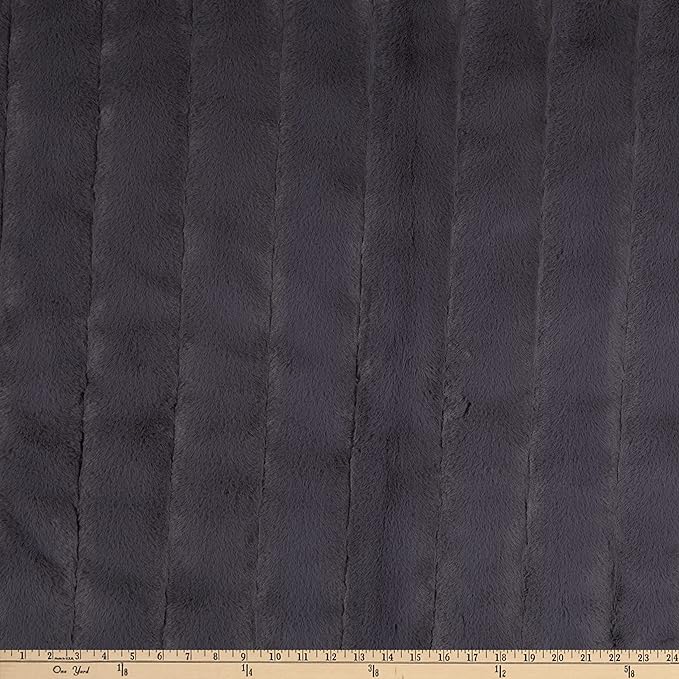 Luxe Cuddle Mink Charcoal Yardage