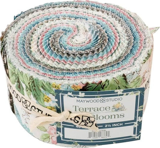 Terrace Blooms - 2.5" Strips, 40 pcs - Jelly Roll