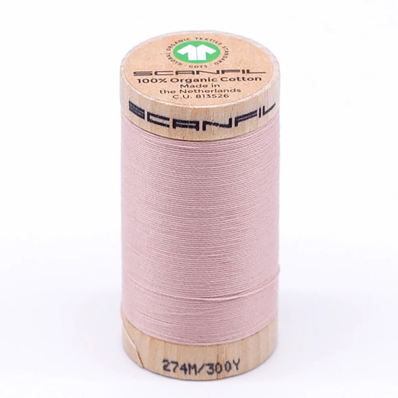 Scanfil Organic Cotton Thread 30/2 wt 300 yards Rose Smoke 4842