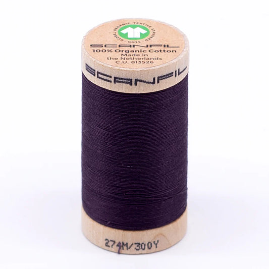 Scanfil Organic Cotton Thread 30/2 wt 300 yards Plum Perfect 4845