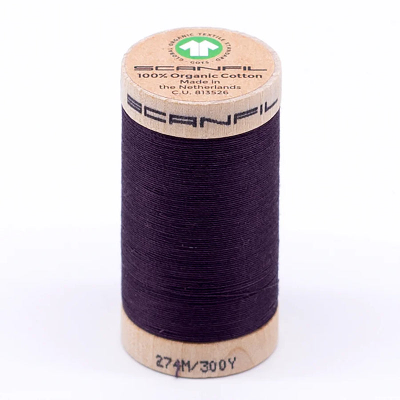 Scanfil Organic Cotton Thread 30/2 wt 300 yards Plum Perfect 4845