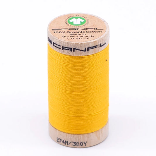 Scanfil Organic Cotton Thread 30/2 wt 300 yards Banana 4847