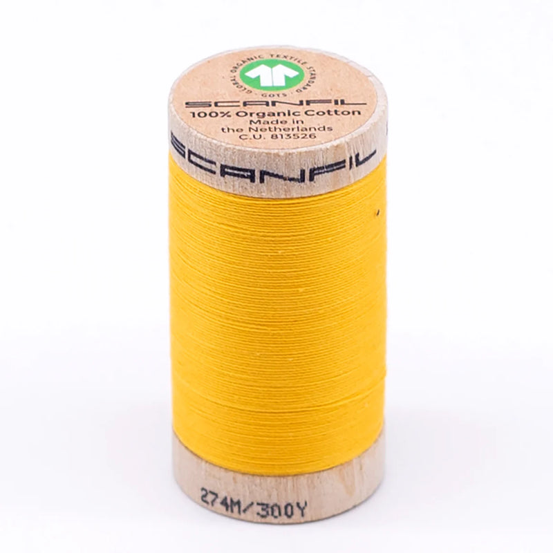 Scanfil Organic Cotton Thread 30/2 wt 300 yards Banana 4847