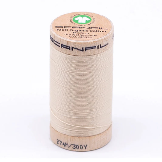 Scanfil Organic Cotton Thread 30/2 wt 300 yards Shortbread 4851