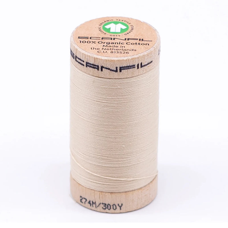 Scanfil Organic Cotton Thread 30/2 wt 300 yards Shortbread 4851