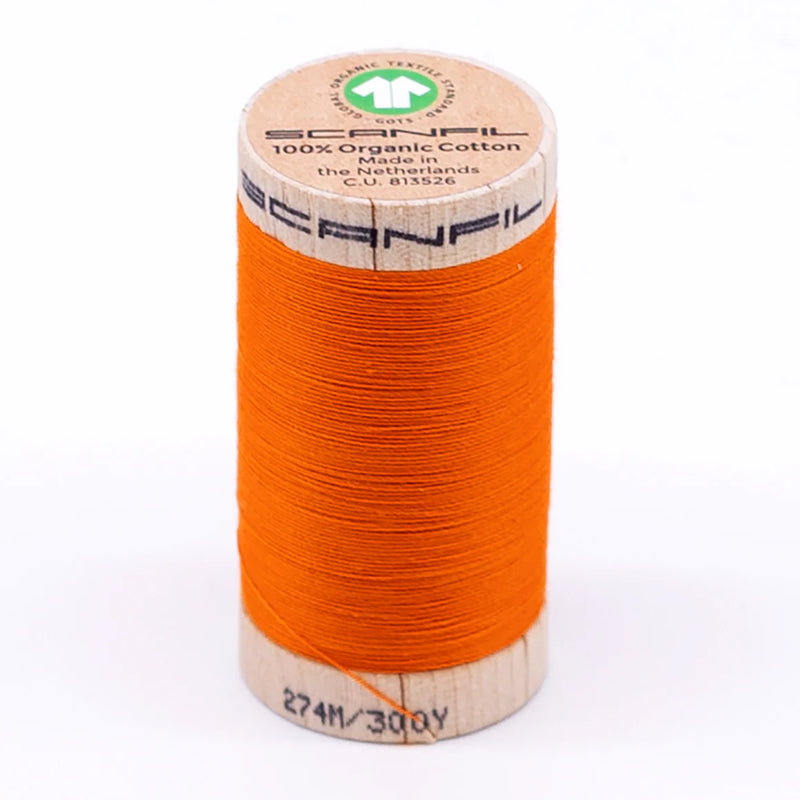 Scanfil Organic Cotton Thread 50/2 wt 500 yards Tangelo 4857