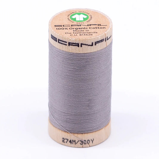 Scanfil Organic Cotton Thread 30/2 wt 300 yards Dove 4858