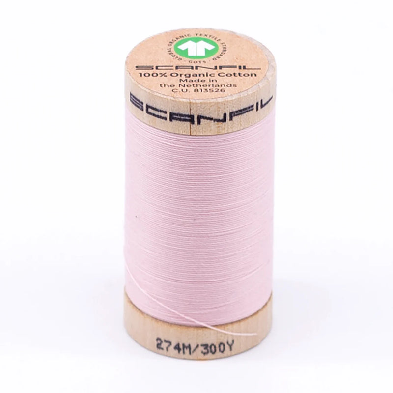 Scanfil Organic Cotton Thread 30/2 wt 300 yards Cristal Pink 4860