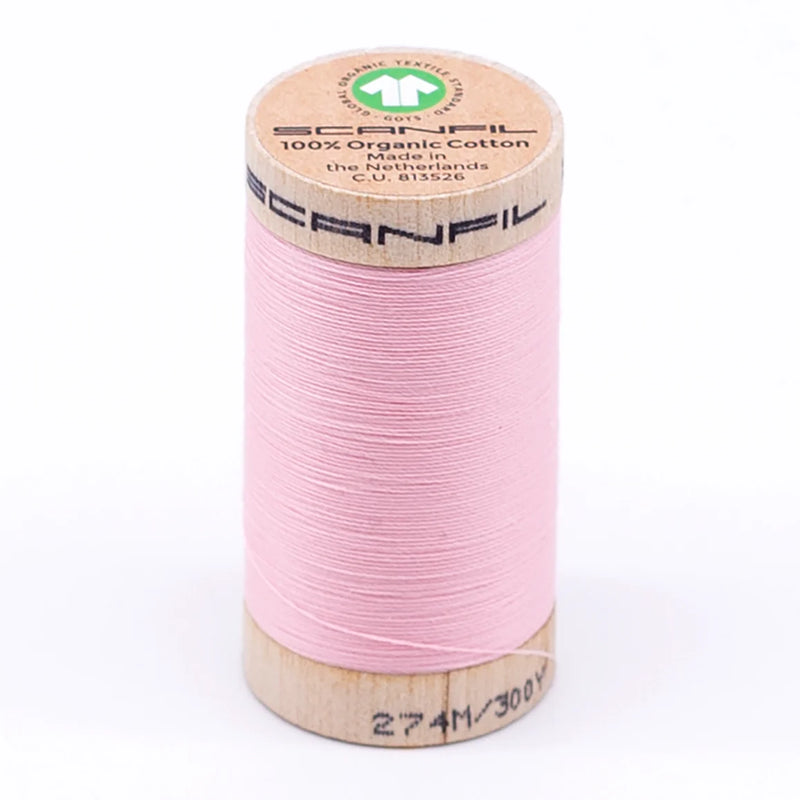 Scanfil Organic Cotton Thread 30/2 wt 300 yards Crystal Rose 4861