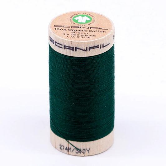 Scanfil Organic Cotton Thread 30/2 wt 300 yards Galapagos Green 4863