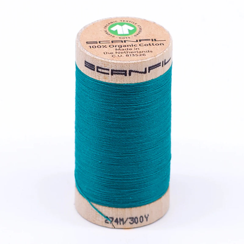 Scanfil Organic Cotton Thread 30/2 wt 300 yards Tropical Green 4866