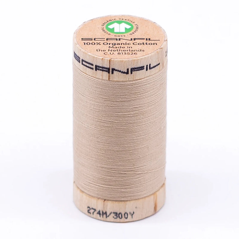 Scanfil Organic Cotton Thread 30/2 wt 300 yards Ivory Cream 4873