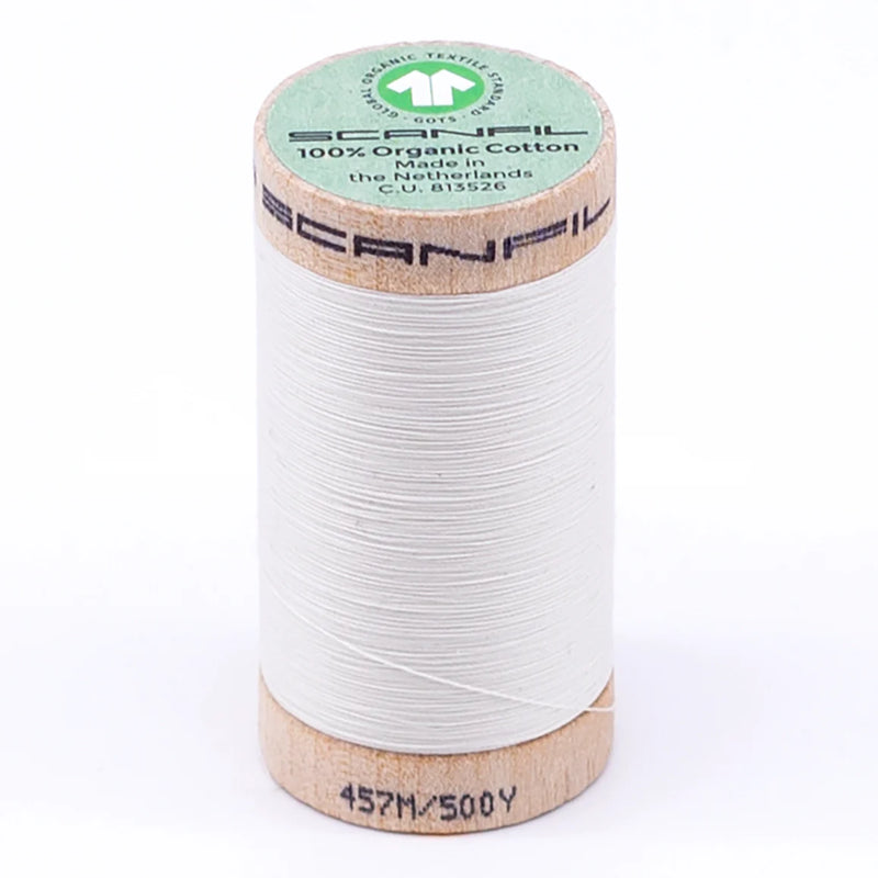 Scanfil Organic Cotton Thread 50/2 wt 500 yards Coconut Milk 4801