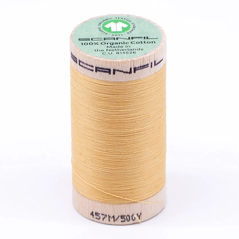 Scanfil Organic Cotton Thread 50/2 wt 500 yards Cornsilk 4802