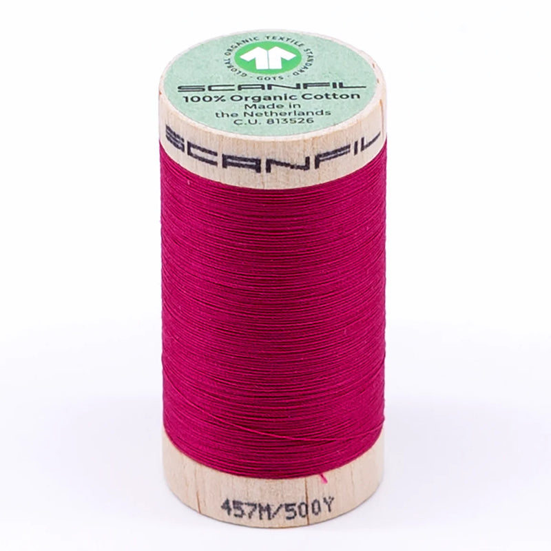 Scanfil Organic Cotton Thread 50/2 wt 500 yards Love Poison 4811