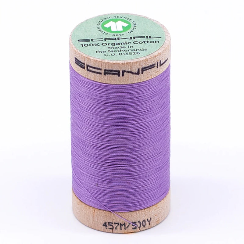 Scanfil Organic Cotton Thread 50/2 wt 500 yards Regal Orchid 4812