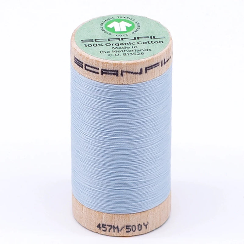 Scanfil Organic Cotton Thread 50/2 wt 500 yards Winter Sky 4814