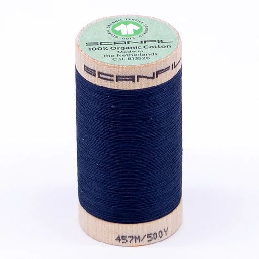 Scanfil Organic Cotton Thread 50/2 wt 500 yards Poseidon 4815