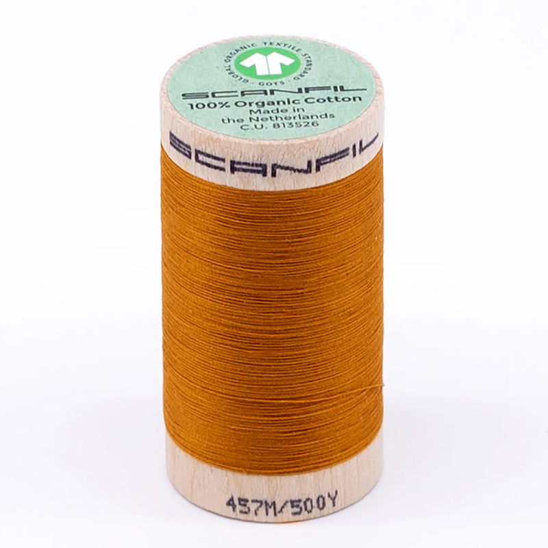 Scanfil Organic Cotton Thread 50/2 wt 500 yards Sun Flower 4826