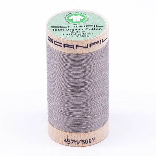 Scanfil Organic Cotton Thread 50/2 wt 500 yards Chateau Gray 4831