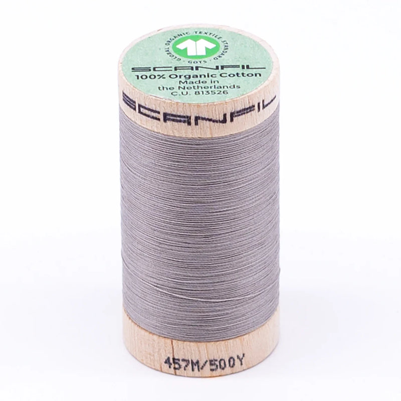 Scanfil Organic Cotton Thread 50/2 wt 500 yards Chateau Gray 4831