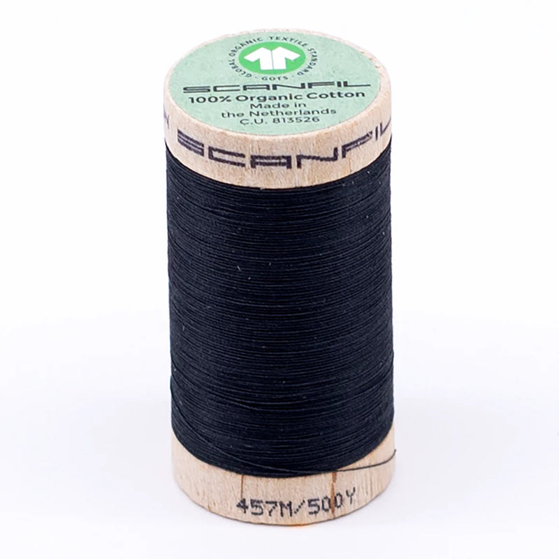 Scanfil Organic Cotton Thread 50/2 wt 500 yards Volcanic Ash 4833