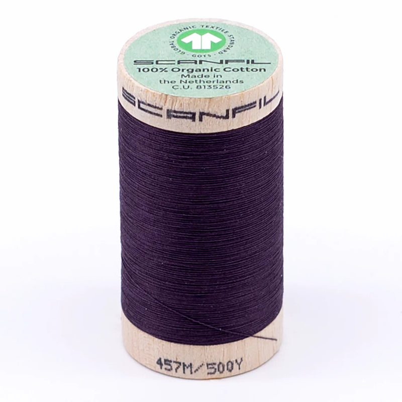 Scanfil Organic Cotton Thread 50/2 wt 500 yards Plum Perfect 4845