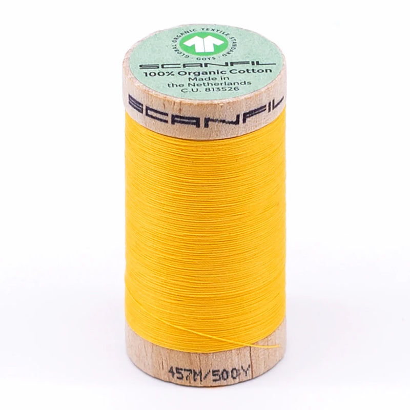 Scanfil Organic Cotton Thread 50/2 wt 500 yards Banana 4847