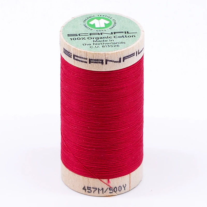 Scanfil Organic Cotton Thread 50/2 wt 500 yards Watermelon 4849