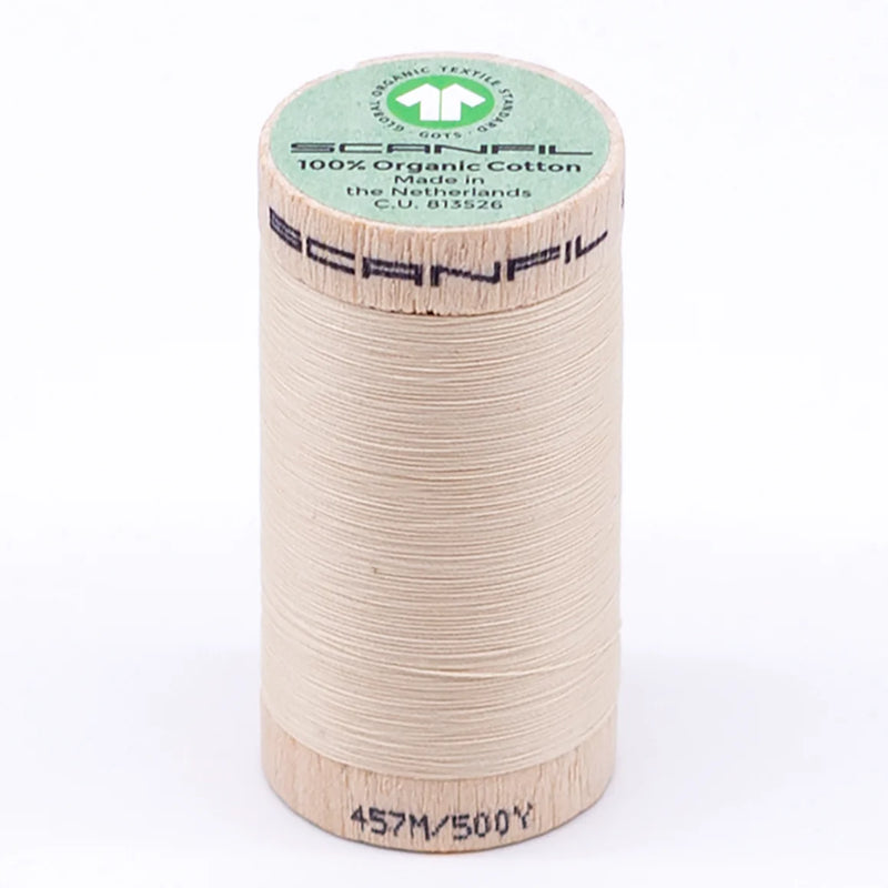 Scanfil Organic Cotton Thread 50/2 wt 500 yards Shortbread 4851