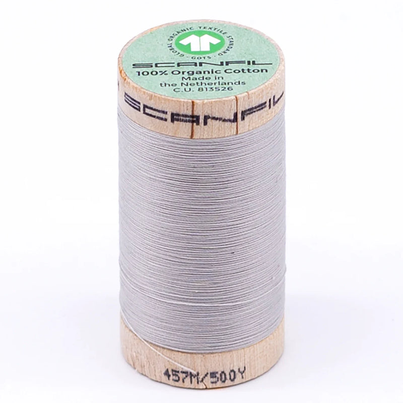 Scanfil Organic Cotton Thread 50/2 wt 500 yards Silver Cloud 4856